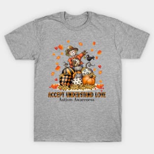 Accept Understand Love Autism Awareness Autumn Sped Teacher T-Shirt